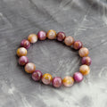 Burgundy & Gold Beaded Bracelet