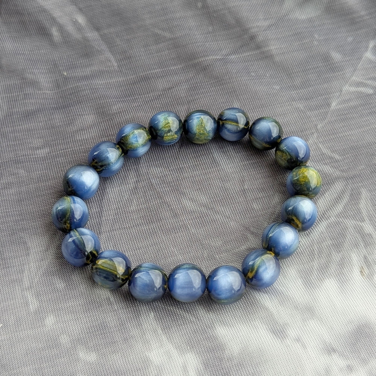 Denim Blue Beaded Bracelet