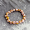 Peach & Gold Beaded Bracelet