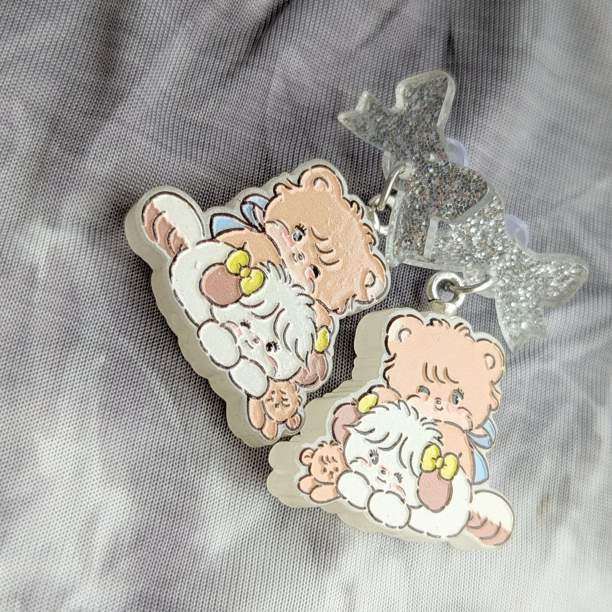 Bears & Kitten Cuddle Earrings