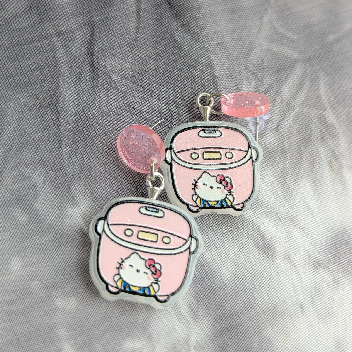 Hello Kitty Rice Cooker Earrings