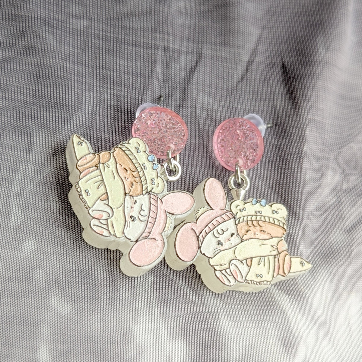 Cream Bunny Bakery Earrings