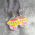 Pompompurin Strawberry Milk Earrings