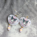 Kuromi Heart Dangle Earrings