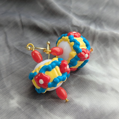 Clay Carnival Ball Earrings