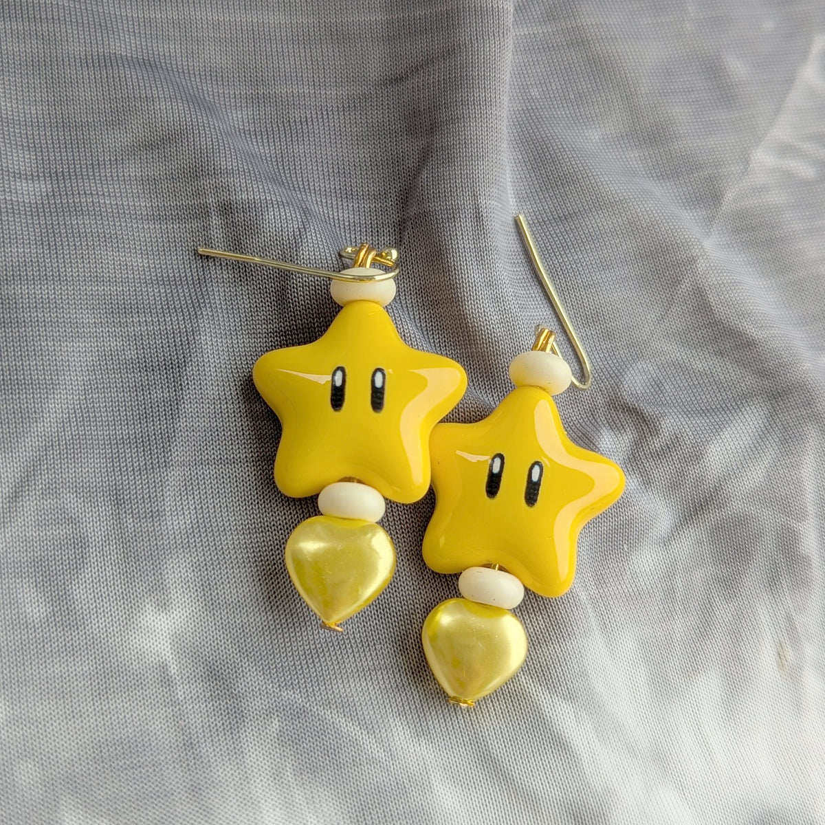 Yellow Power Star Earrings