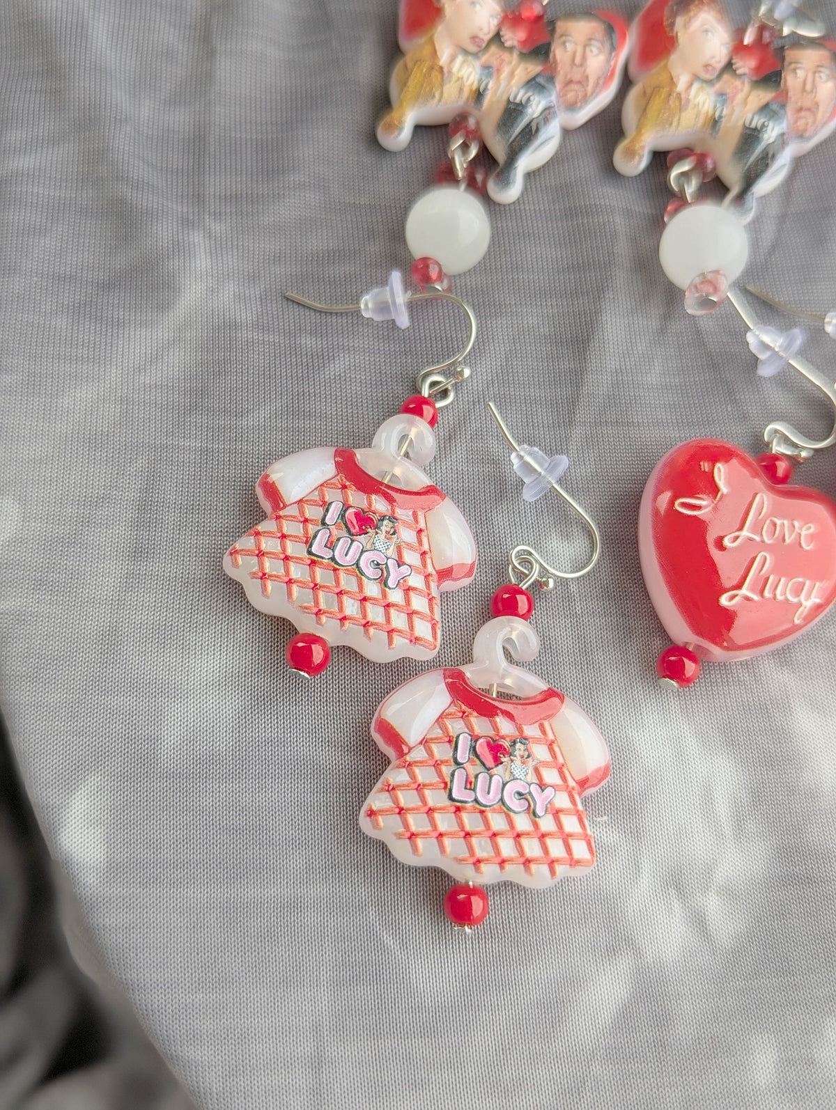 I Love Lucy Dress Earrings