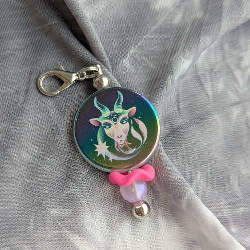 Capricorn Zodiac Beaded Keychain