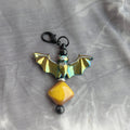 Iridescent Bat Beaded Keychain