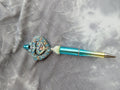Blue Jeweled Heart Ombre Beaded Pen