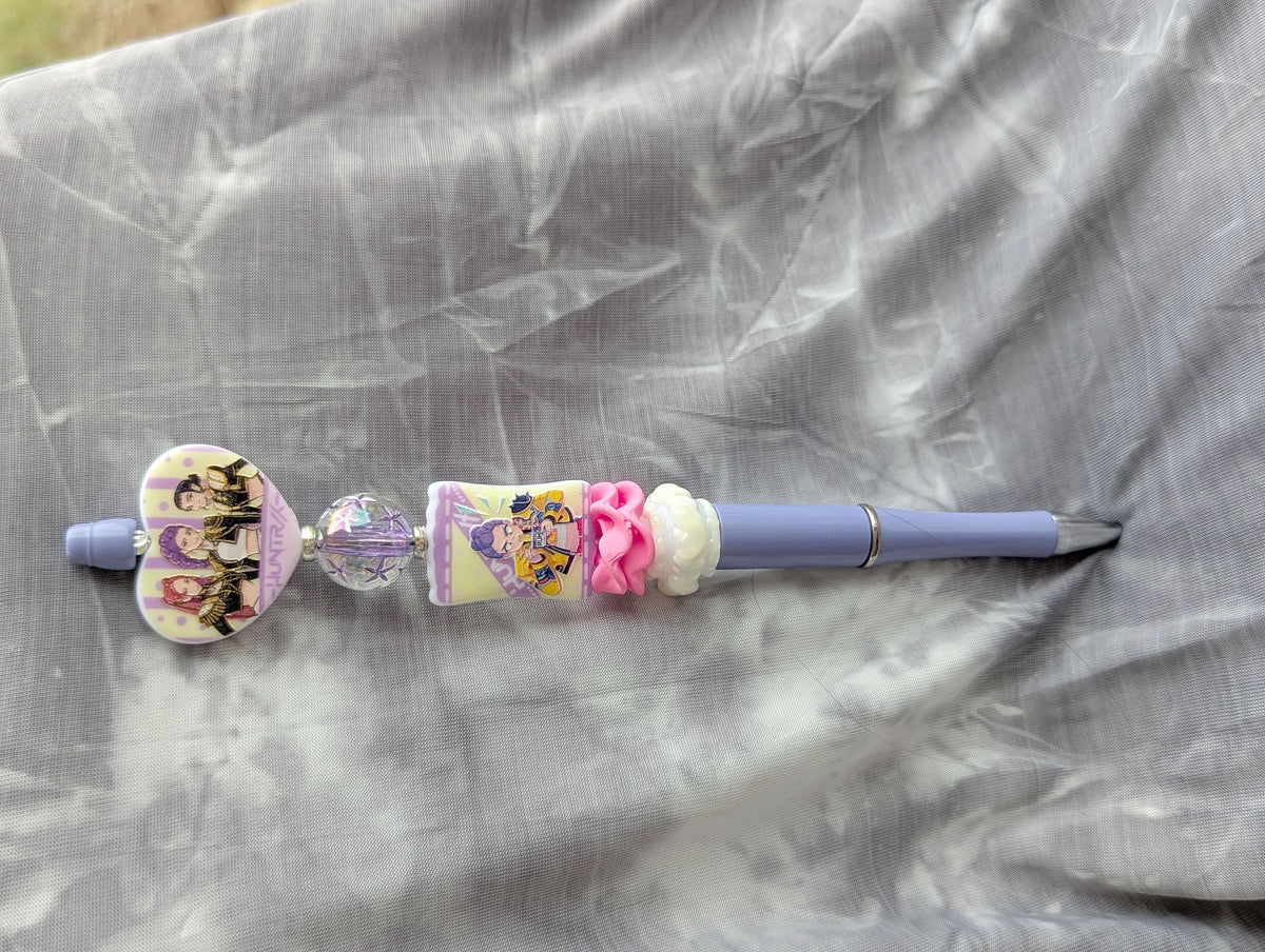 Lavender Girl Group Beaded Pen #2