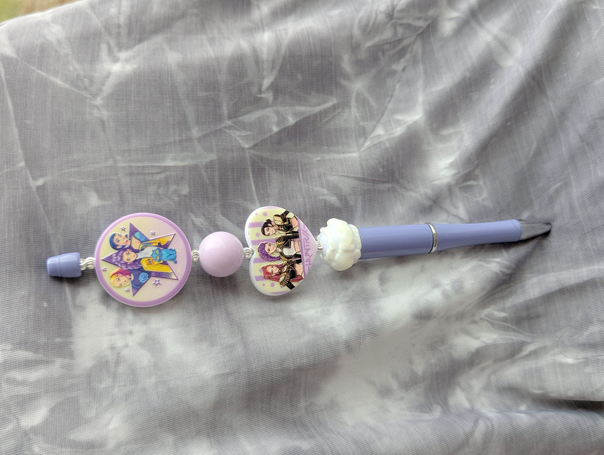 Lavender Girl Group Beaded Pen #5