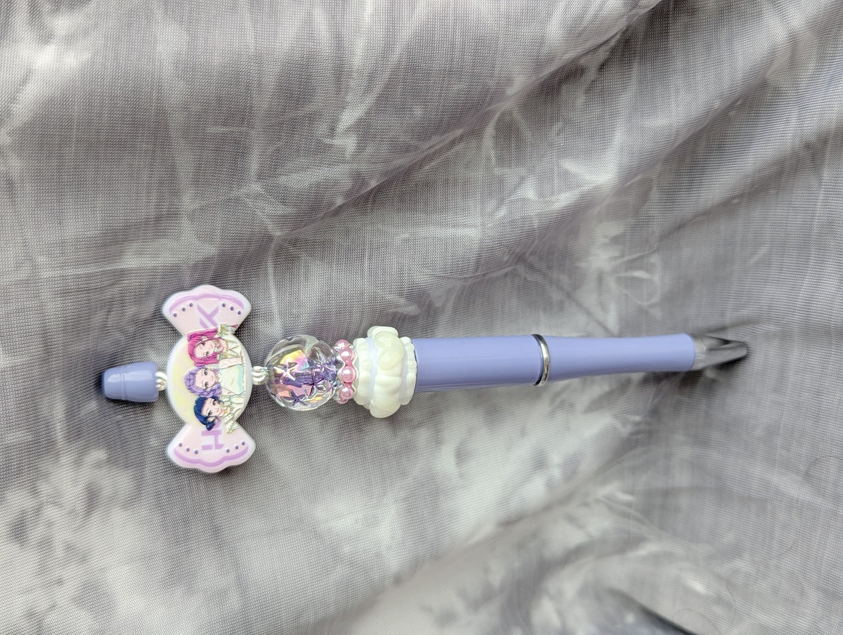 Lavender Girl Group Beaded Pen #6