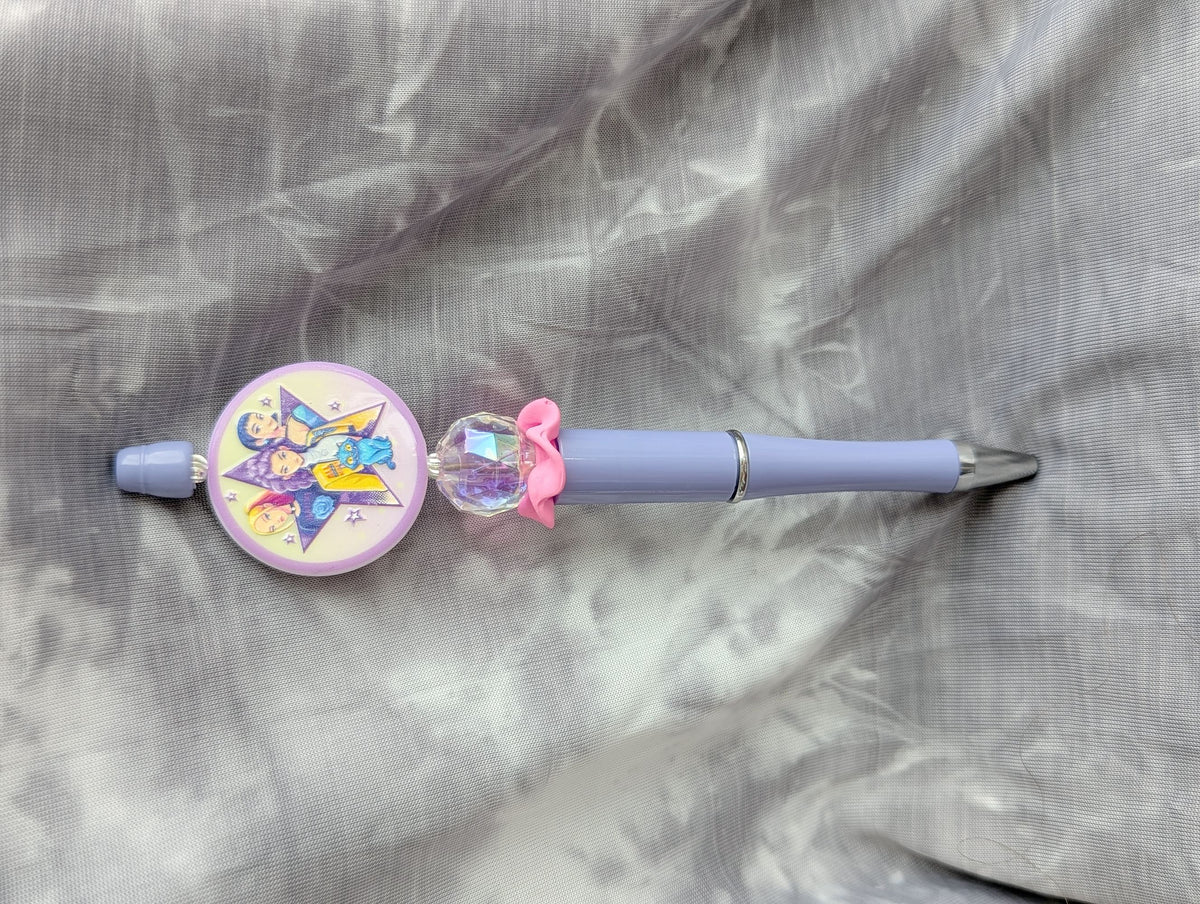 Lavender Girl Group Beaded Pen #7