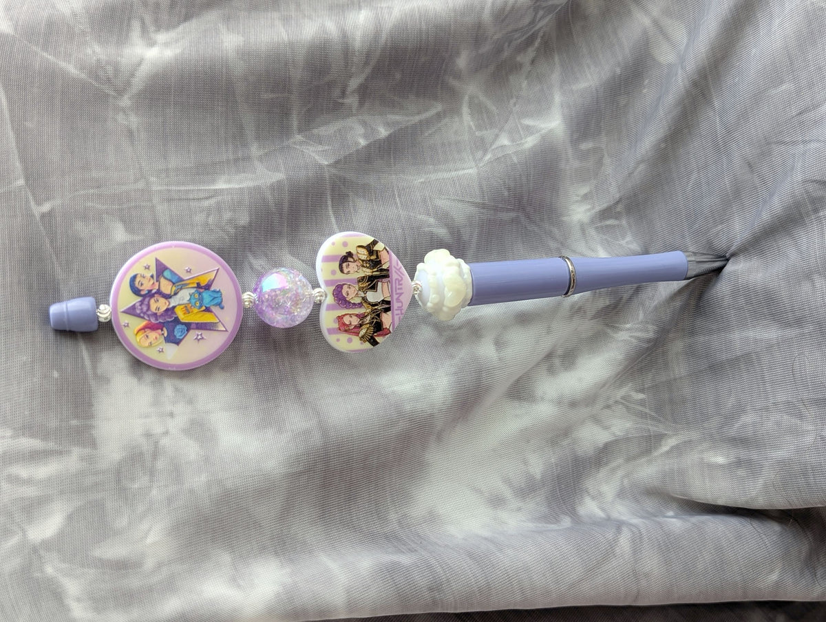 Lavender Girl Group Beaded Pen #8