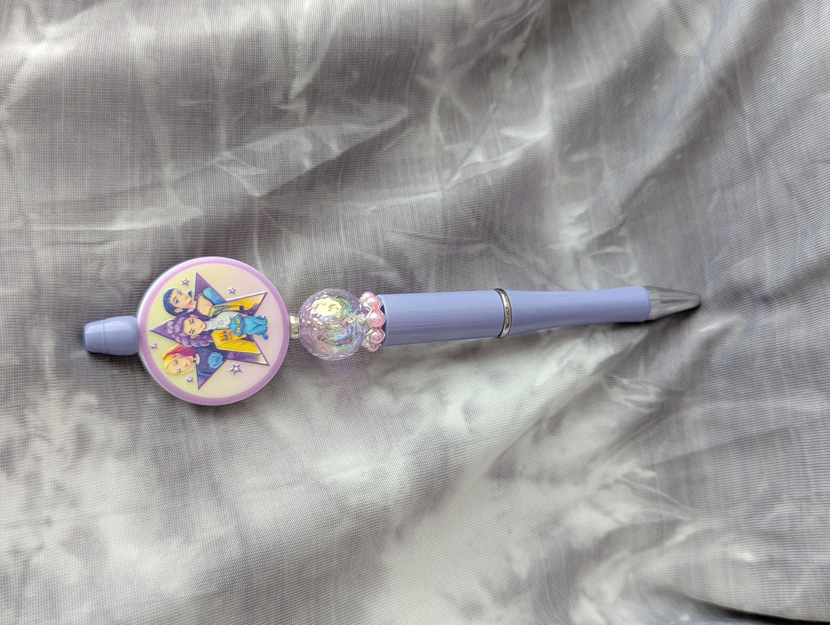Lavender Girl Group Beaded Pen #9