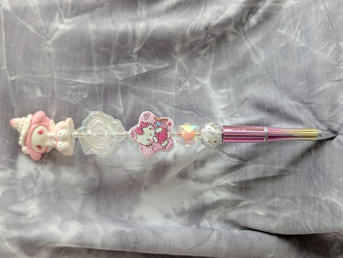 My Melody & Hello Kitty Beaded Pen