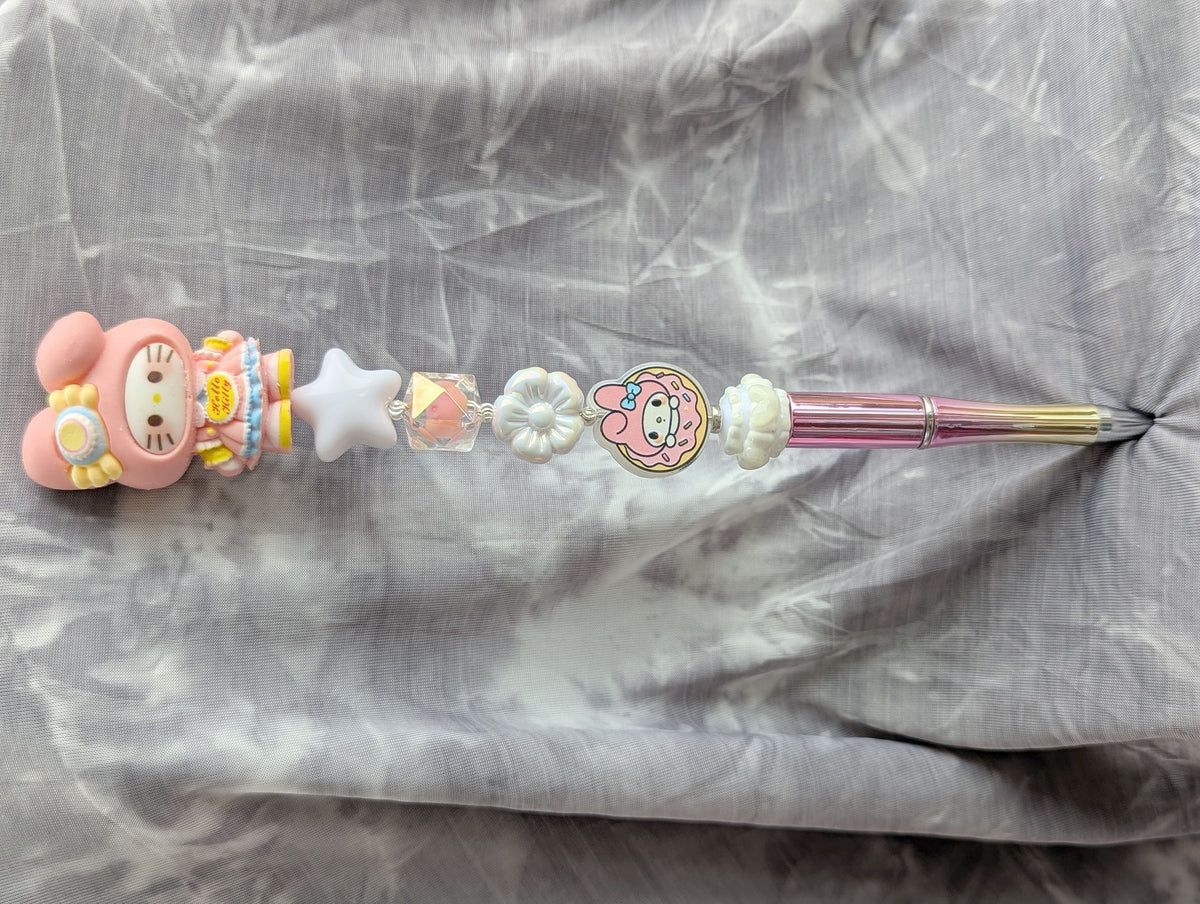Hello Kitty Bunny Hood Beaded Pen