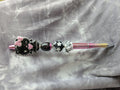 Black Kitty Pink Beaded Pen