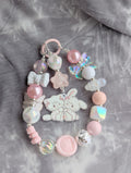 Pink Bunny Pastel Beaded Bag Charm