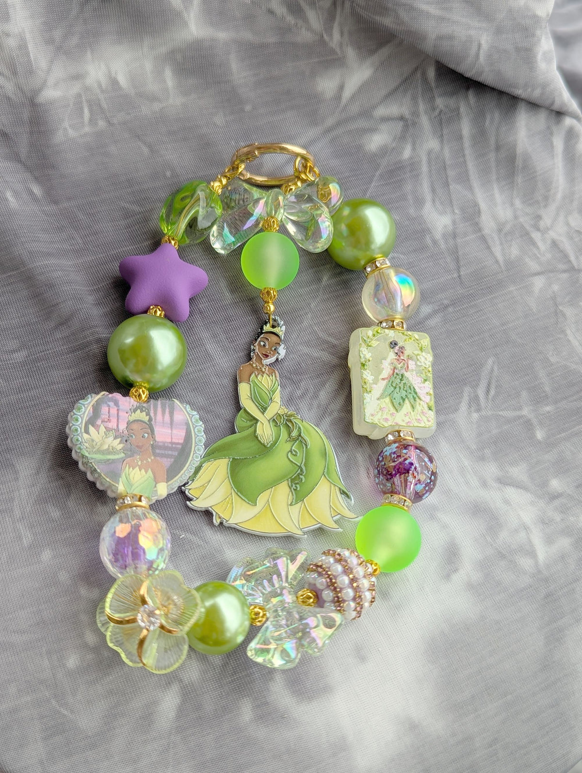 Tiana Green Beaded Bag Charm