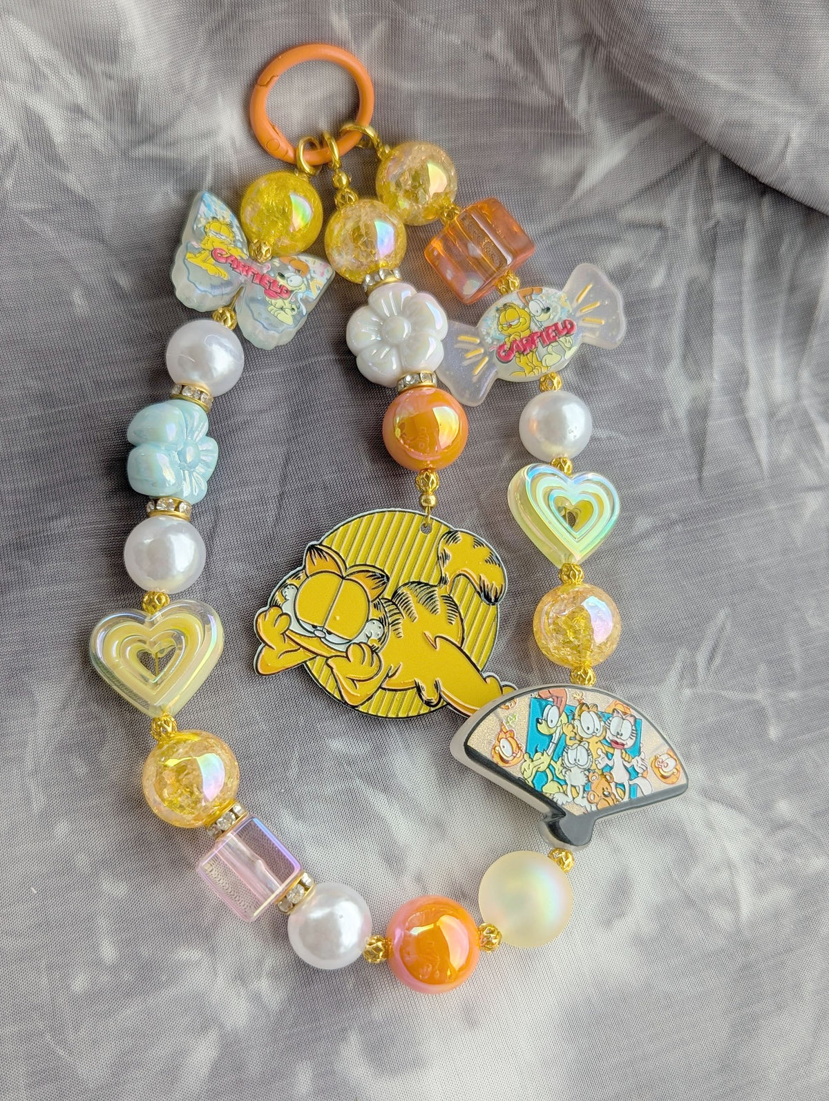 Garfield Beaded Bag Charm