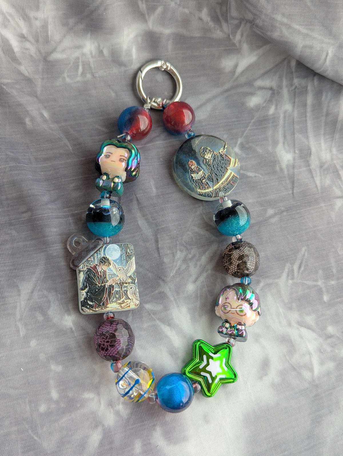Wizard Chibi Beaded Bag Charm (Glasses)