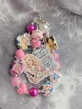 Dolly Parton Pink Sparkle Beaded Bag Charm